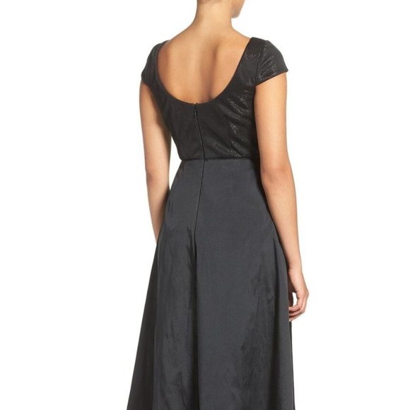 Metallic Knit & Taffeta Gown - Picture 5 of 5